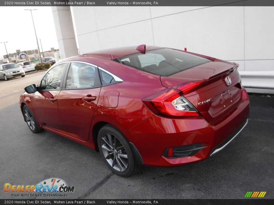 2020 Honda Civic EX Sedan Molten Lava Pearl / Black Photo #10