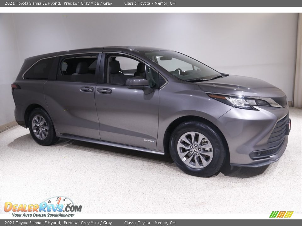 Predawn Gray Mica 2021 Toyota Sienna LE Hybrid Photo #1