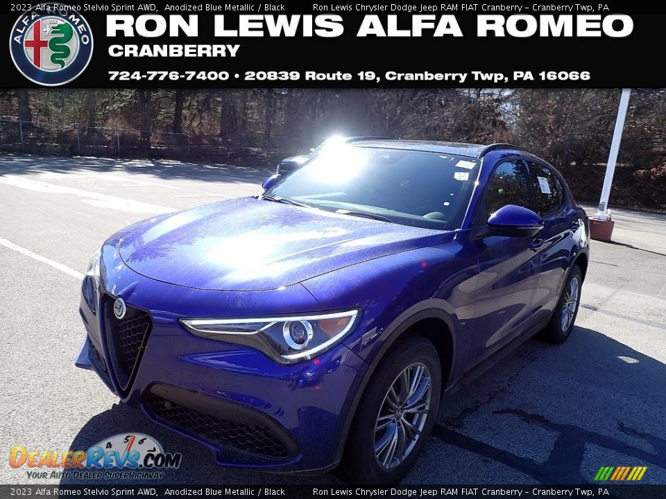 2023 Alfa Romeo Stelvio Sprint AWD Anodized Blue Metallic / Black Photo #1