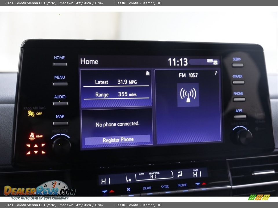 Audio System of 2021 Toyota Sienna LE Hybrid Photo #10