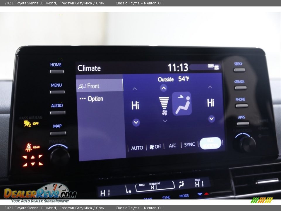 Controls of 2021 Toyota Sienna LE Hybrid Photo #11