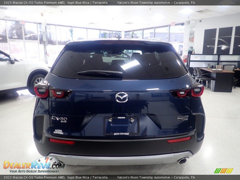 2023 Mazda CX-50 Turbo Premium AWD Ingot Blue Mica / Terracotta Photo #3