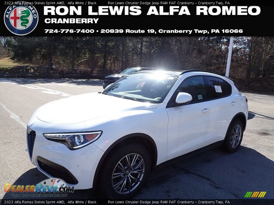 2023 Alfa Romeo Stelvio Sprint AWD Alfa White / Black Photo #1