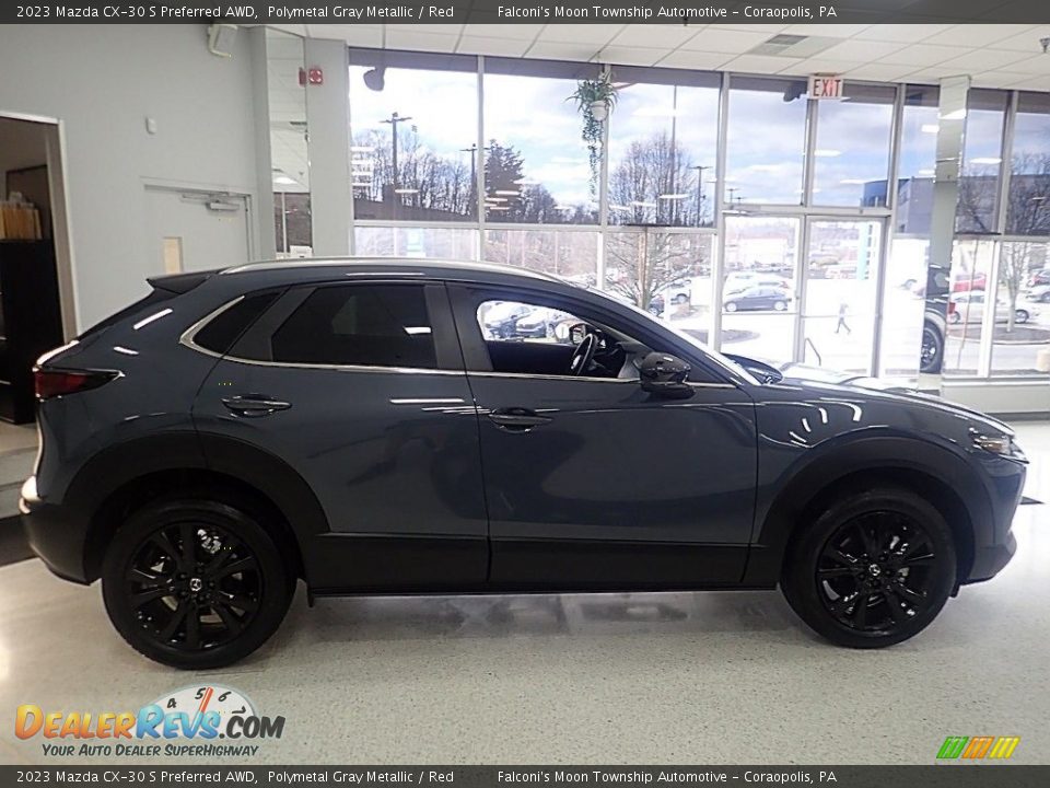 2023 Mazda CX-30 S Preferred AWD Polymetal Gray Metallic / Red Photo #1