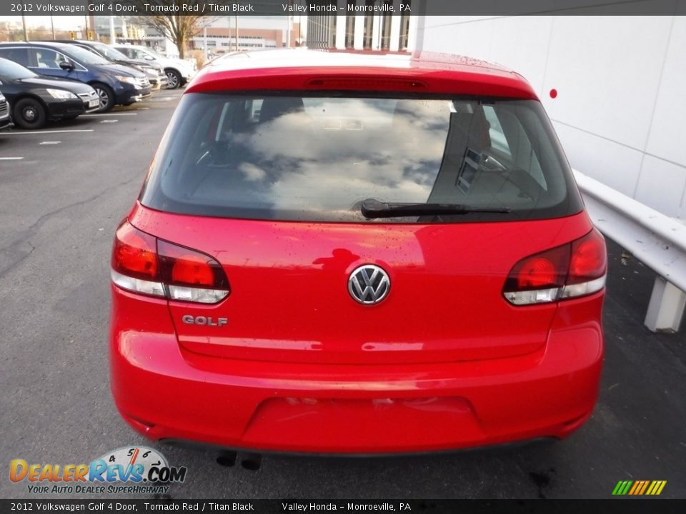 2012 Volkswagen Golf 4 Door Tornado Red / Titan Black Photo #6