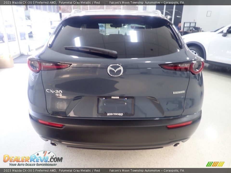 2023 Mazda CX-30 S Preferred AWD Polymetal Gray Metallic / Red Photo #3