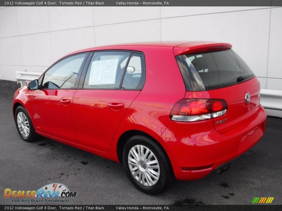 2012 Volkswagen Golf 4 Door Tornado Red / Titan Black Photo #8