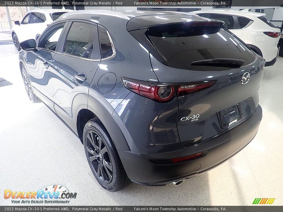 2023 Mazda CX-30 S Preferred AWD Polymetal Gray Metallic / Red Photo #5