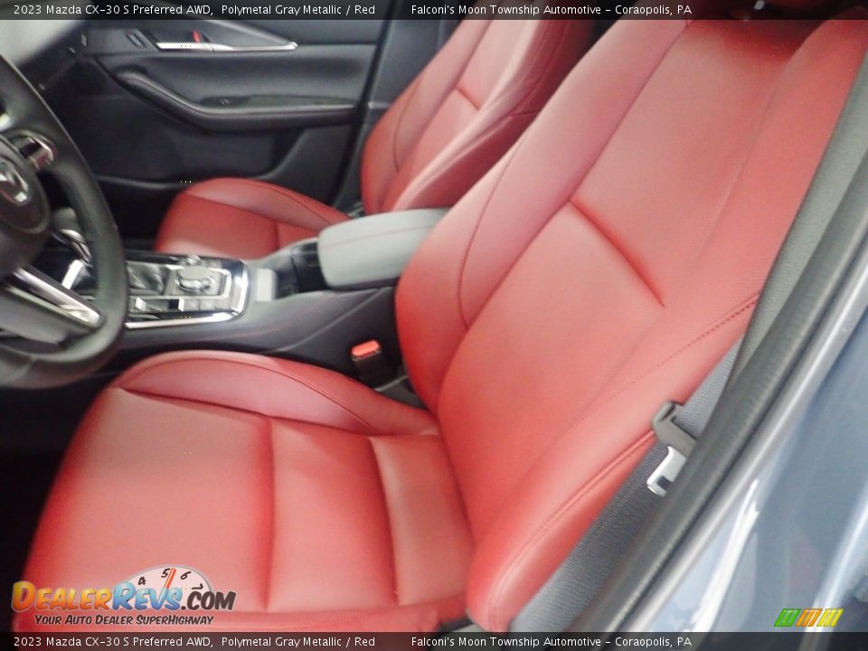 2023 Mazda CX-30 S Preferred AWD Polymetal Gray Metallic / Red Photo #10