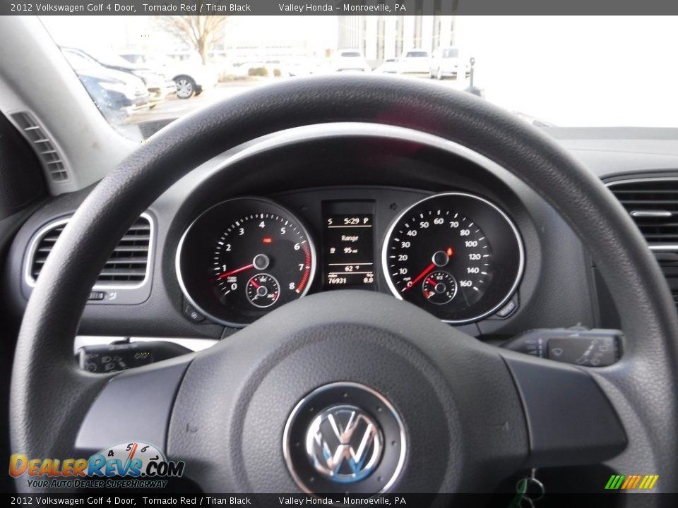 2012 Volkswagen Golf 4 Door Tornado Red / Titan Black Photo #16