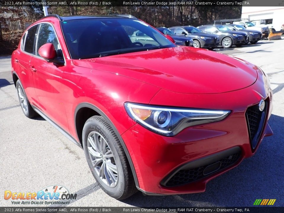 2023 Alfa Romeo Stelvio Sprint AWD Alfa Rosso (Red) / Black Photo #7