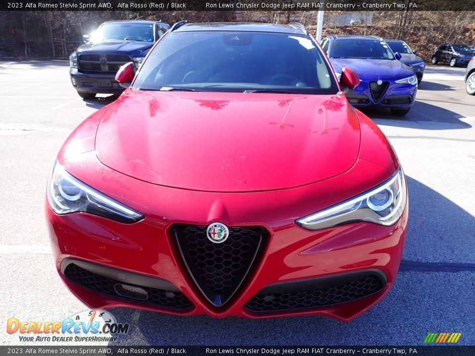 2023 Alfa Romeo Stelvio Sprint AWD Alfa Rosso (Red) / Black Photo #8