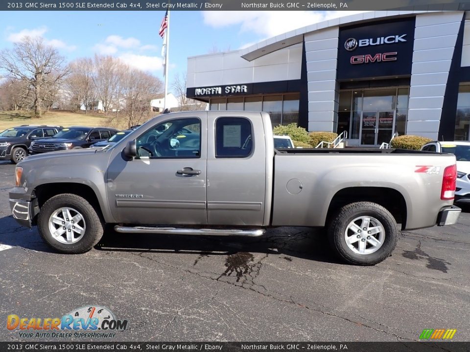 2013 GMC Sierra 1500 SLE Extended Cab 4x4 Steel Gray Metallic / Ebony Photo #2