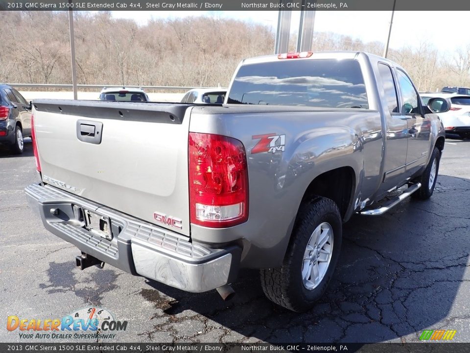 2013 GMC Sierra 1500 SLE Extended Cab 4x4 Steel Gray Metallic / Ebony Photo #6