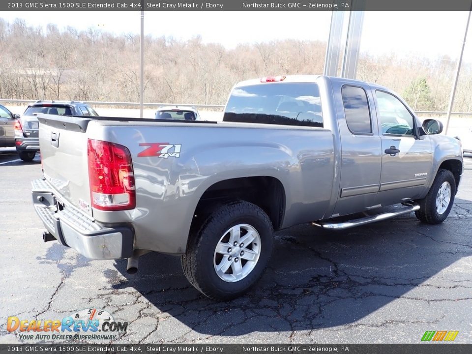 2013 GMC Sierra 1500 SLE Extended Cab 4x4 Steel Gray Metallic / Ebony Photo #7