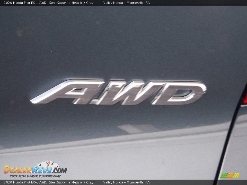 2020 Honda Pilot EX-L AWD Steel Sapphire Metallic / Gray Photo #8