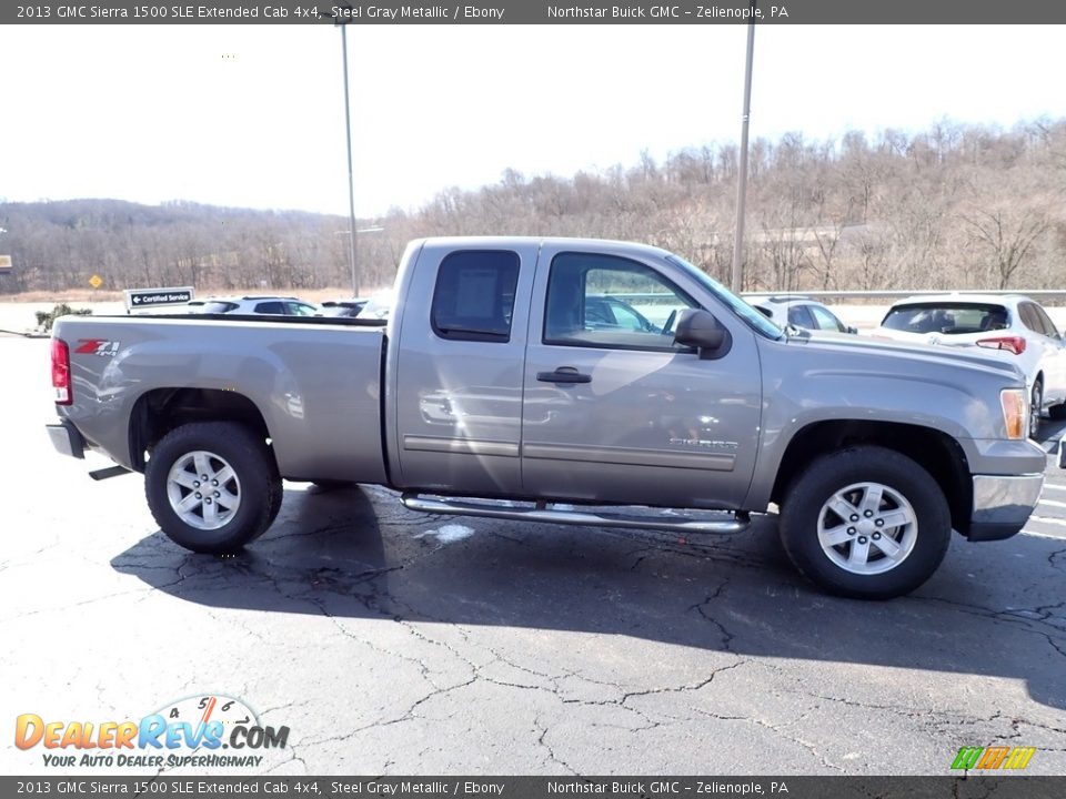 2013 GMC Sierra 1500 SLE Extended Cab 4x4 Steel Gray Metallic / Ebony Photo #8