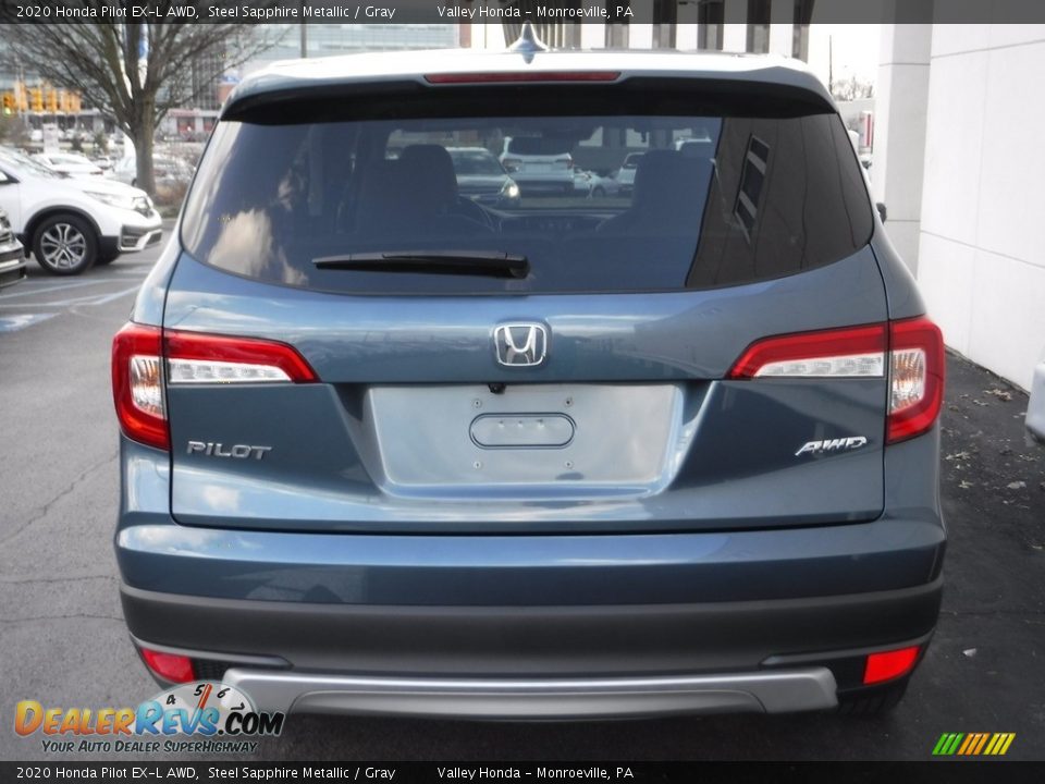 2020 Honda Pilot EX-L AWD Steel Sapphire Metallic / Gray Photo #9