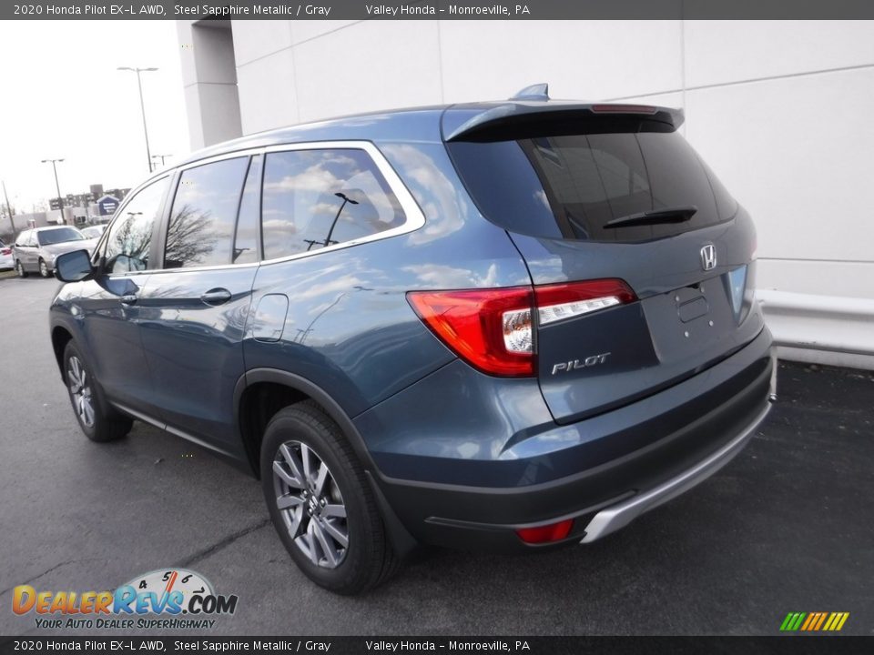 2020 Honda Pilot EX-L AWD Steel Sapphire Metallic / Gray Photo #10