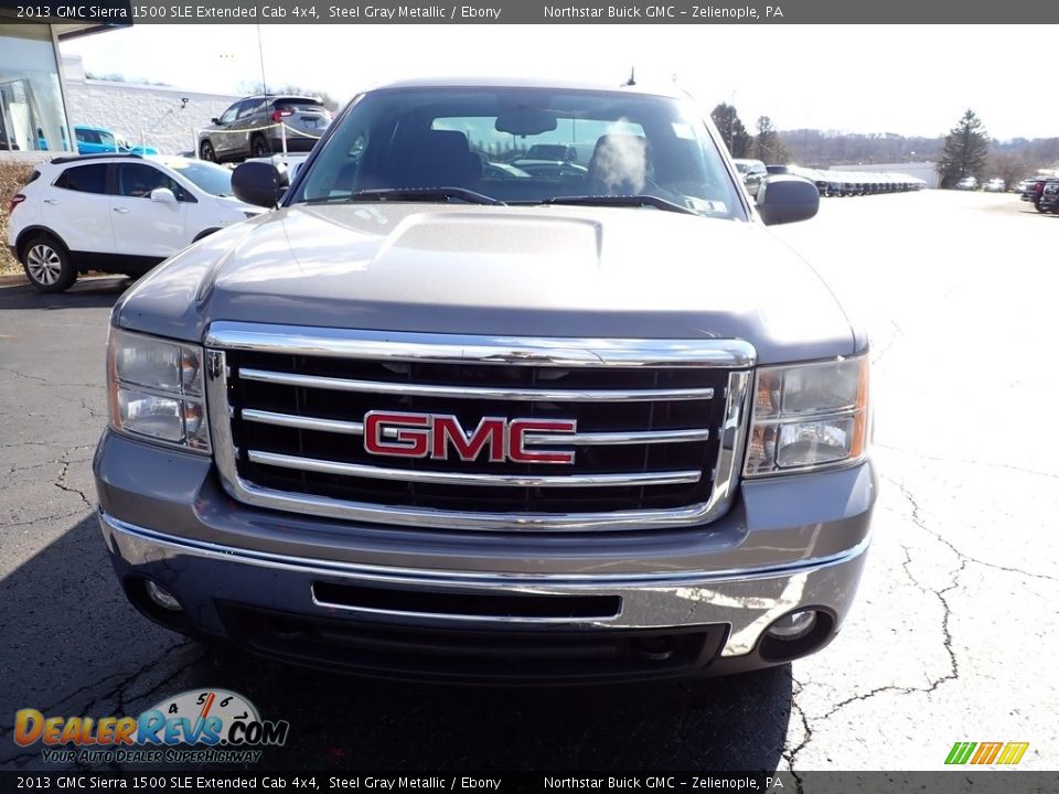 2013 GMC Sierra 1500 SLE Extended Cab 4x4 Steel Gray Metallic / Ebony Photo #11