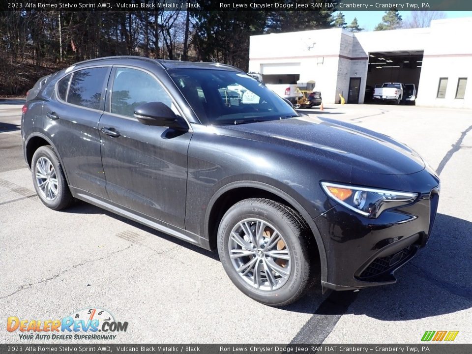 Vulcano Black Metallic 2023 Alfa Romeo Stelvio Sprint AWD Photo #8