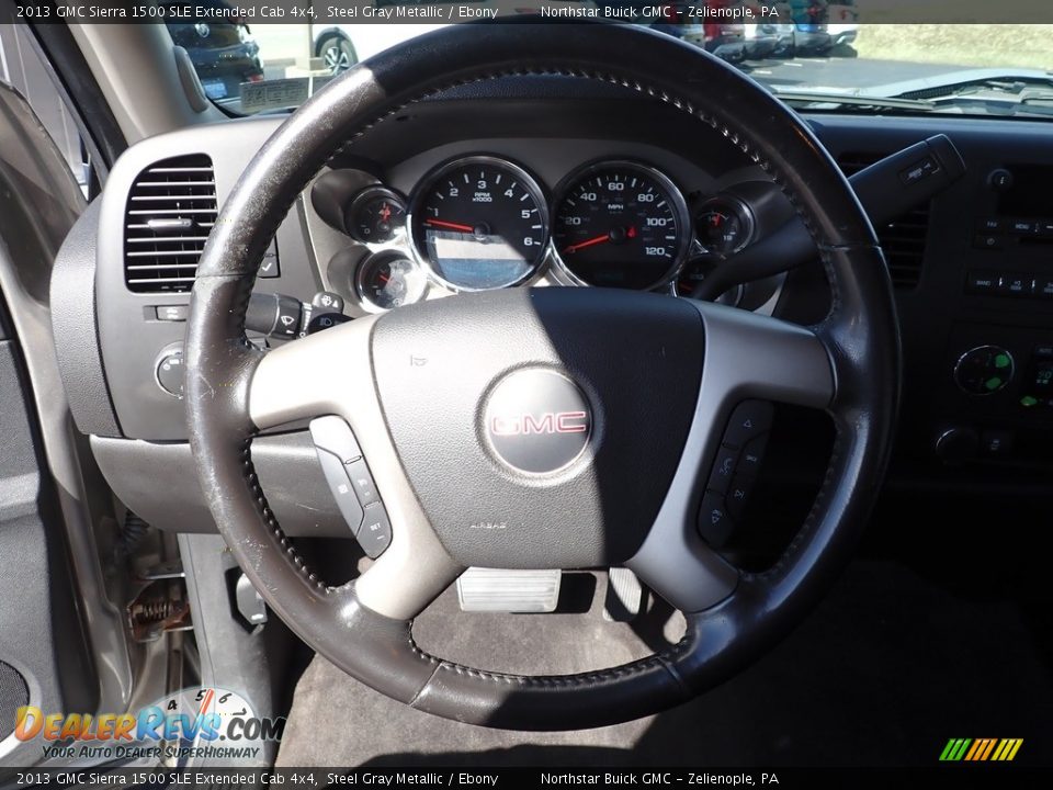 2013 GMC Sierra 1500 SLE Extended Cab 4x4 Steel Gray Metallic / Ebony Photo #29