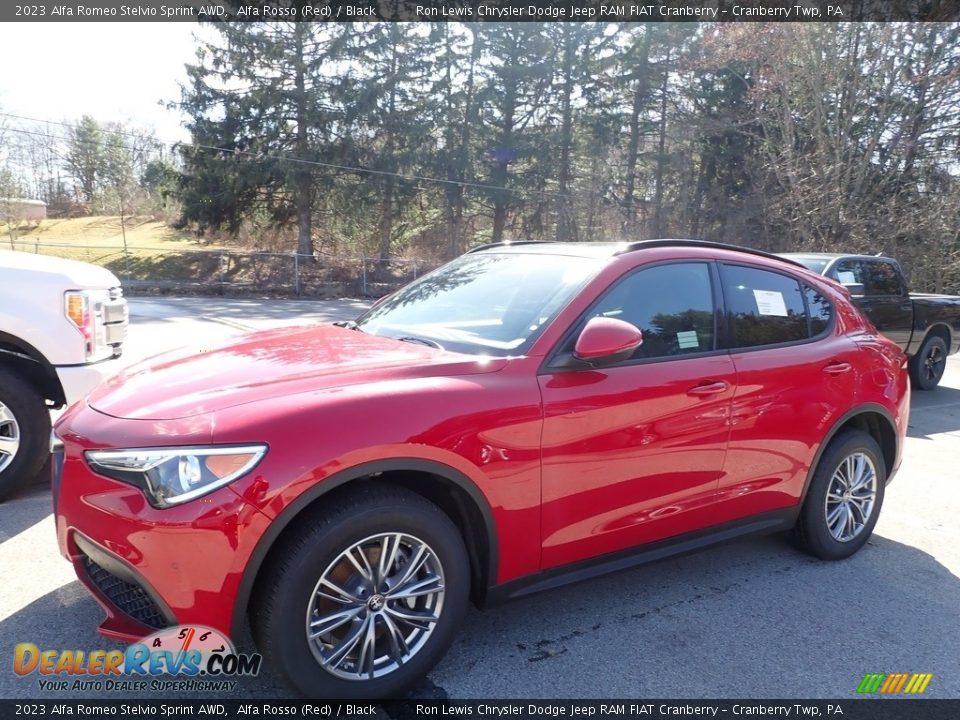 2023 Alfa Romeo Stelvio Sprint AWD Alfa Rosso (Red) / Black Photo #6