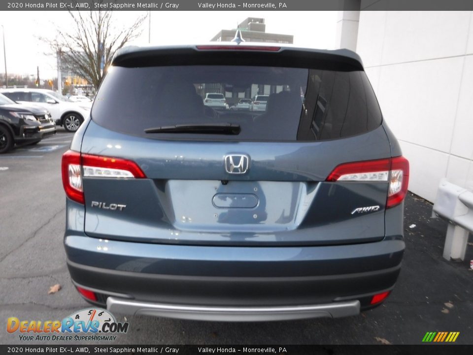 2020 Honda Pilot EX-L AWD Steel Sapphire Metallic / Gray Photo #8