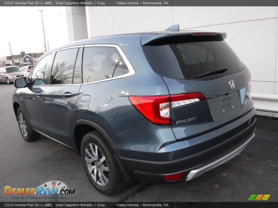 2020 Honda Pilot EX-L AWD Steel Sapphire Metallic / Gray Photo #10