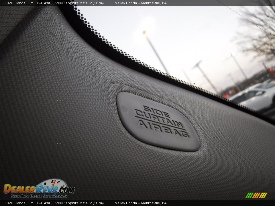 2020 Honda Pilot EX-L AWD Steel Sapphire Metallic / Gray Photo #26