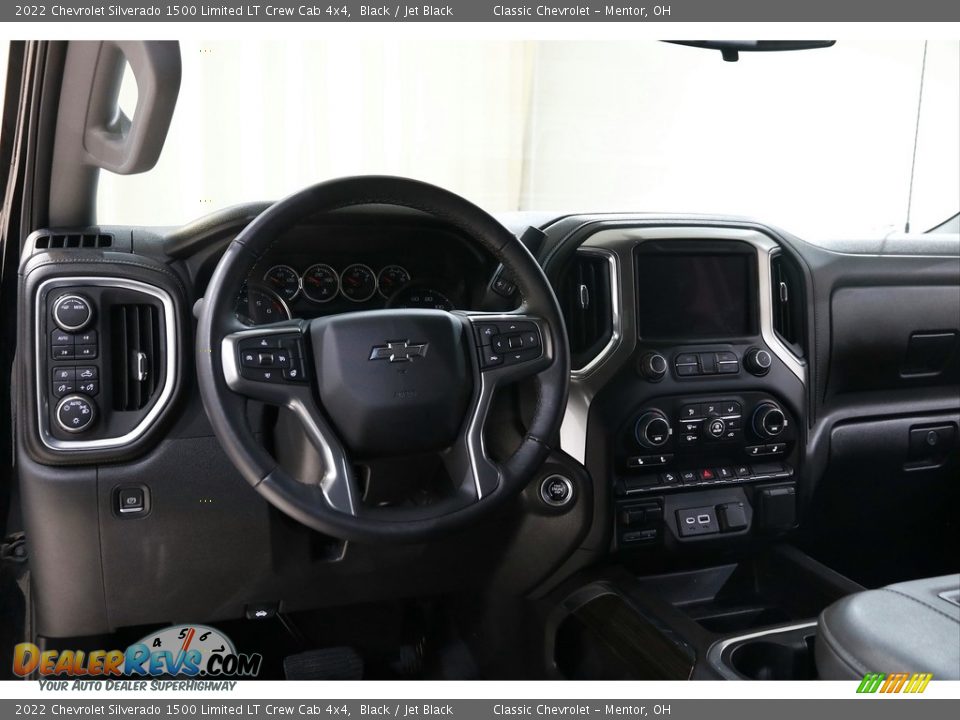 2022 Chevrolet Silverado 1500 Limited LT Crew Cab 4x4 Black / Jet Black Photo #7