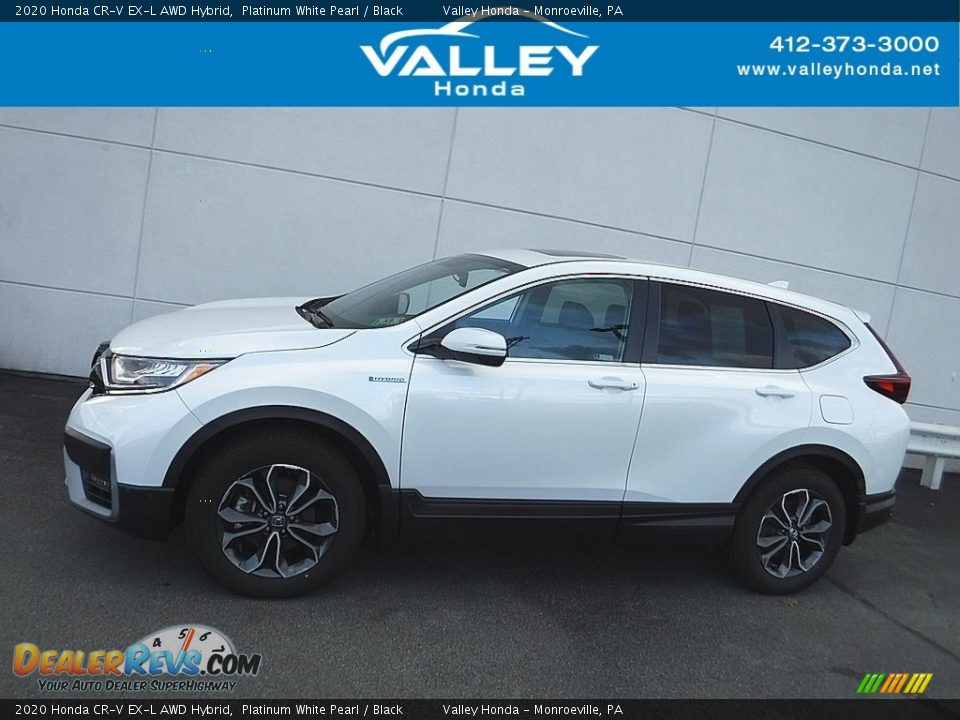 2020 Honda CR-V EX-L AWD Hybrid Platinum White Pearl / Black Photo #3