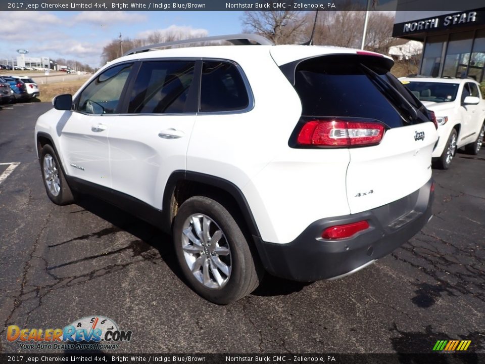 2017 Jeep Cherokee Limited 4x4 Bright White / Indigo Blue/Brown Photo #3