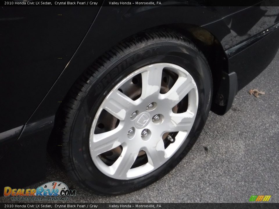 2010 Honda Civic LX Sedan Crystal Black Pearl / Gray Photo #3