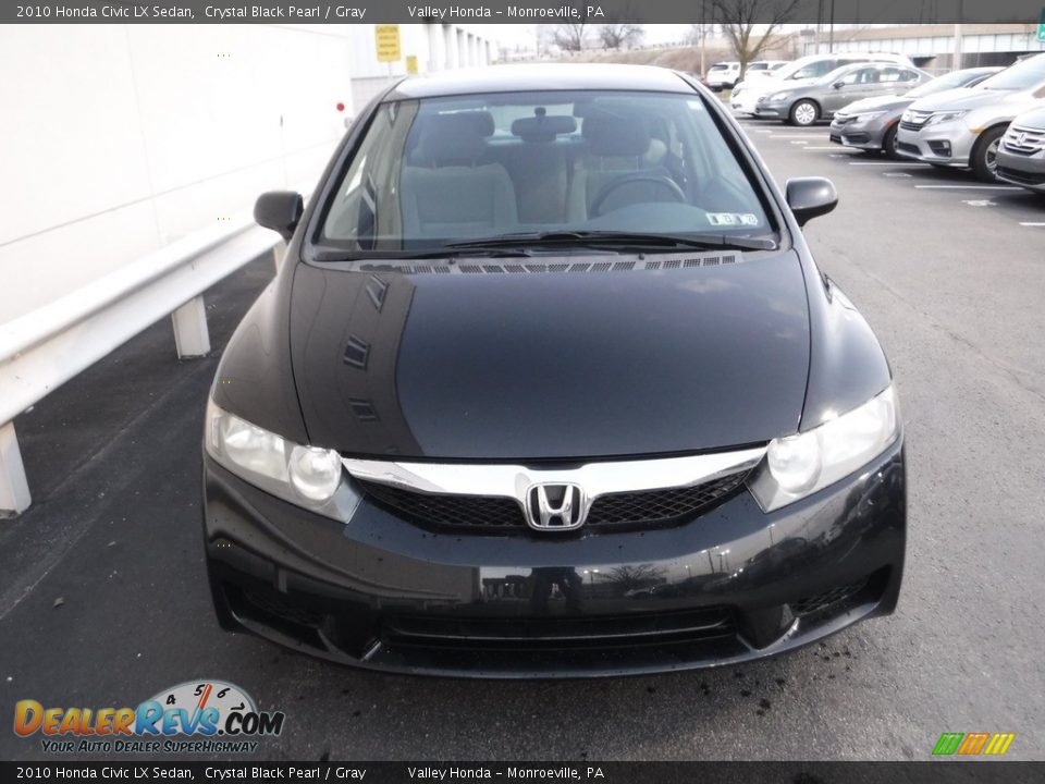 2010 Honda Civic LX Sedan Crystal Black Pearl / Gray Photo #4
