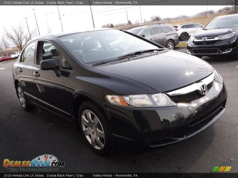 2010 Honda Civic LX Sedan Crystal Black Pearl / Gray Photo #5