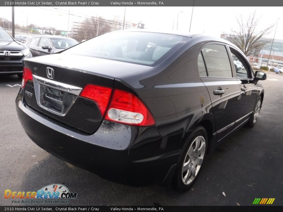2010 Honda Civic LX Sedan Crystal Black Pearl / Gray Photo #6