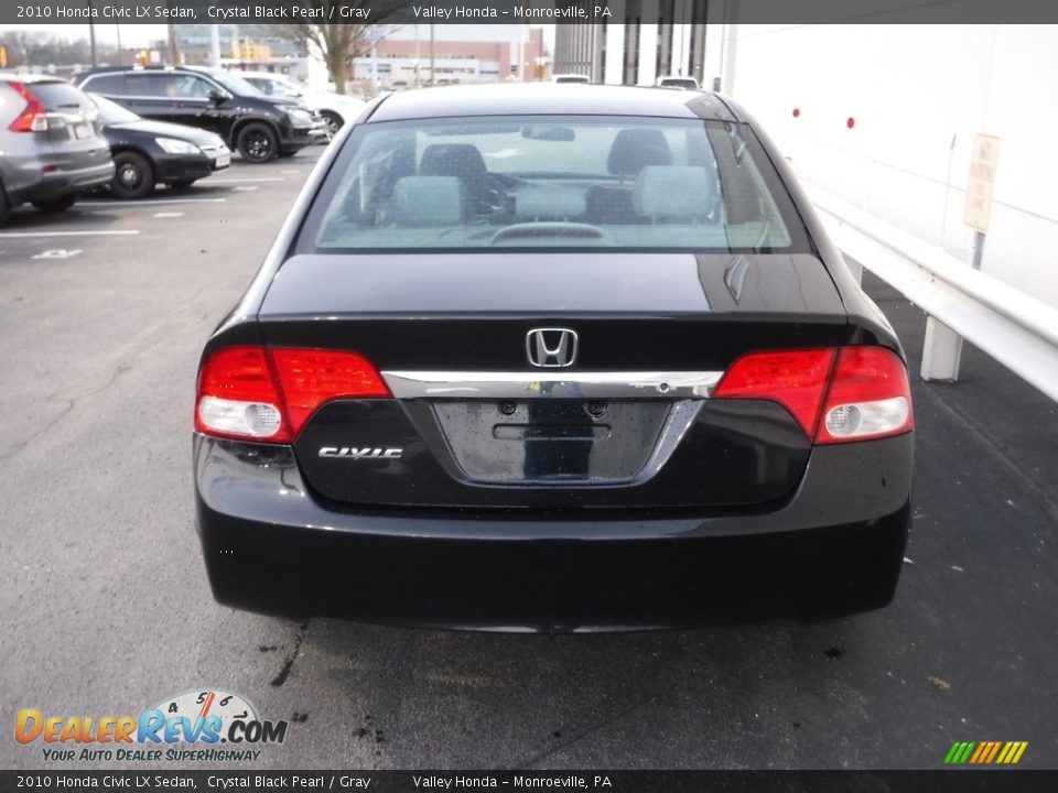 2010 Honda Civic LX Sedan Crystal Black Pearl / Gray Photo #7