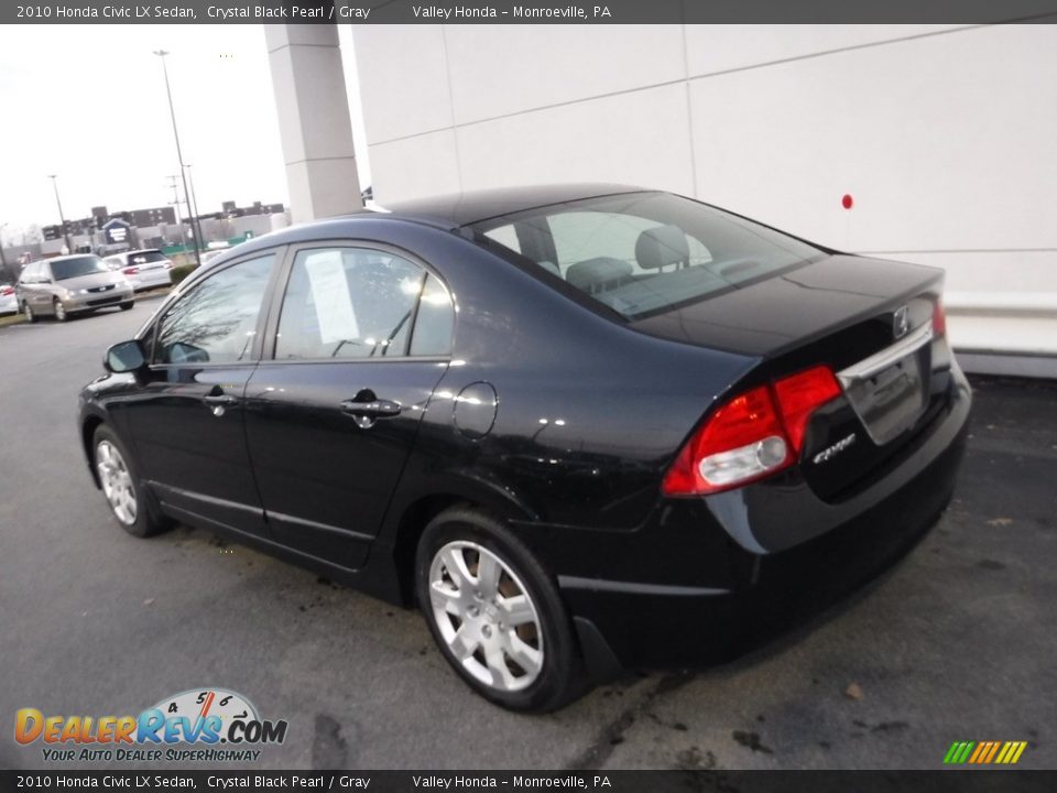 2010 Honda Civic LX Sedan Crystal Black Pearl / Gray Photo #8