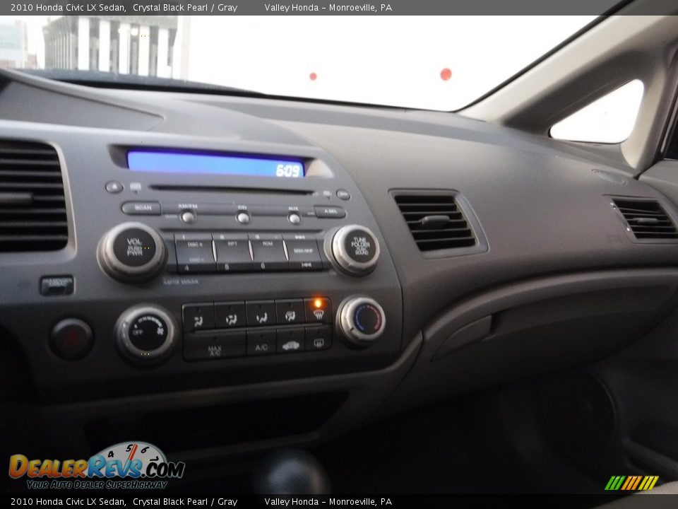 2010 Honda Civic LX Sedan Crystal Black Pearl / Gray Photo #13