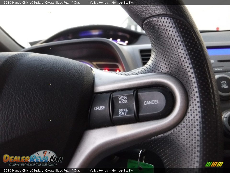 2010 Honda Civic LX Sedan Crystal Black Pearl / Gray Photo #14