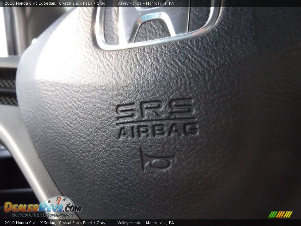 2010 Honda Civic LX Sedan Crystal Black Pearl / Gray Photo #15