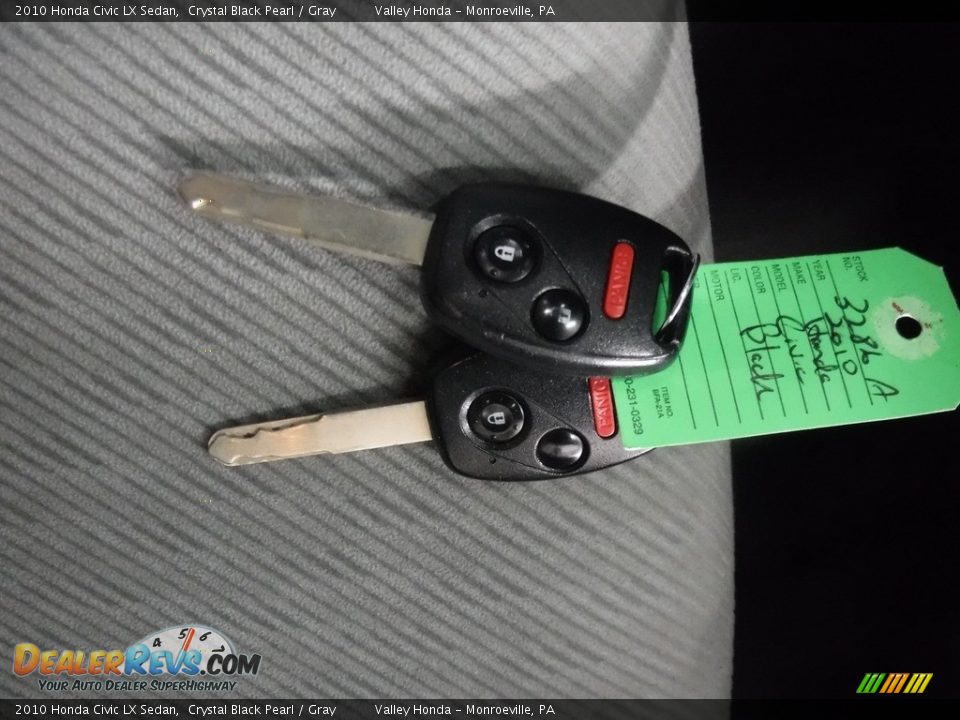 2010 Honda Civic LX Sedan Crystal Black Pearl / Gray Photo #21