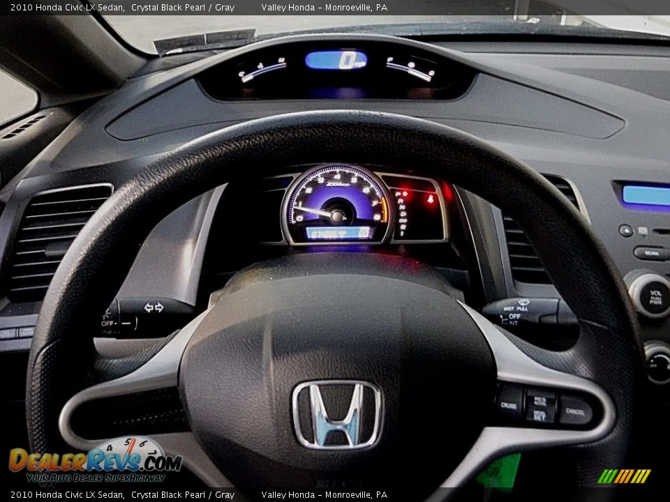 2010 Honda Civic LX Sedan Crystal Black Pearl / Gray Photo #23