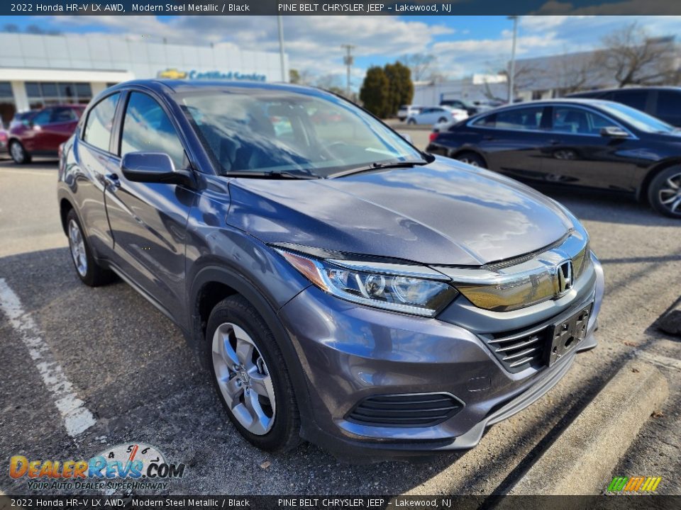 2022 Honda HR-V LX AWD Modern Steel Metallic / Black Photo #3