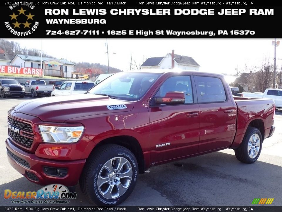 2023 Ram 1500 Big Horn Crew Cab 4x4 Delmonico Red Pearl / Black Photo #1