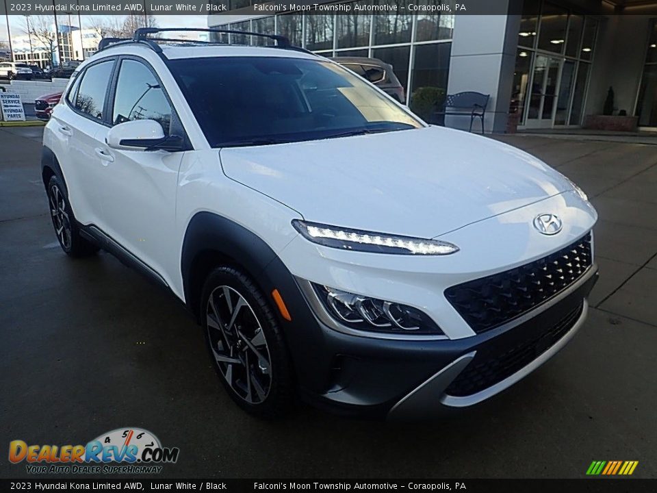 2023 Hyundai Kona Limited AWD Lunar White / Black Photo #9