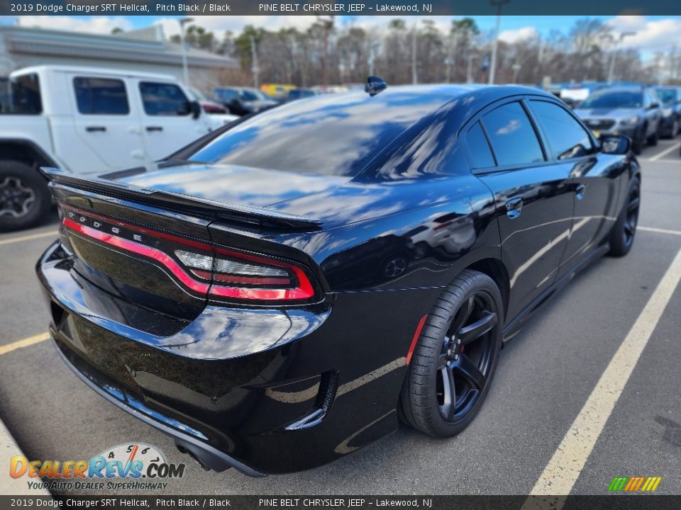 2019 Dodge Charger SRT Hellcat Pitch Black / Black Photo #6