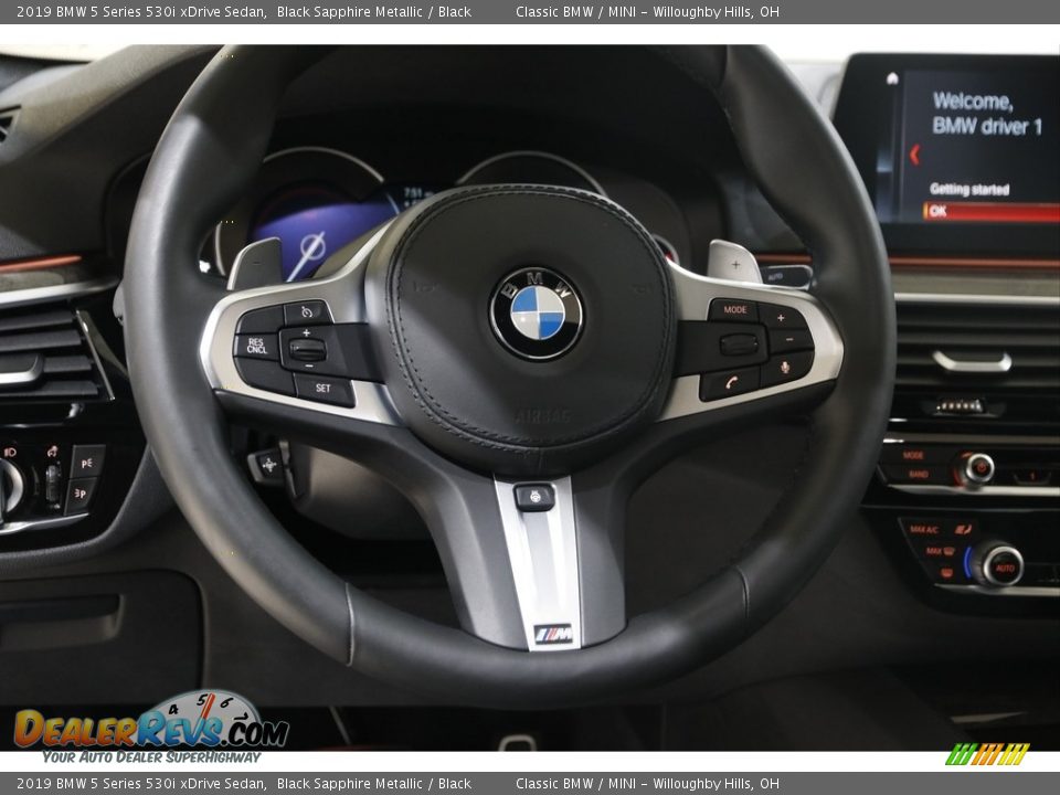 2019 BMW 5 Series 530i xDrive Sedan Black Sapphire Metallic / Black Photo #7