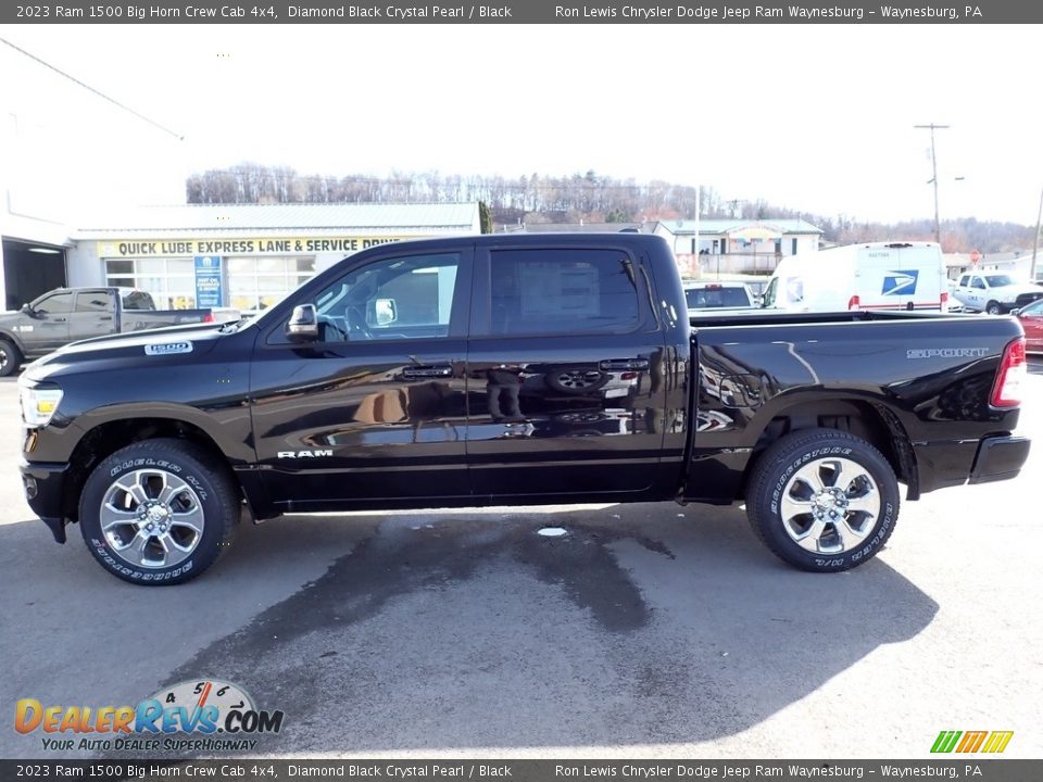 2023 Ram 1500 Big Horn Crew Cab 4x4 Diamond Black Crystal Pearl / Black Photo #2